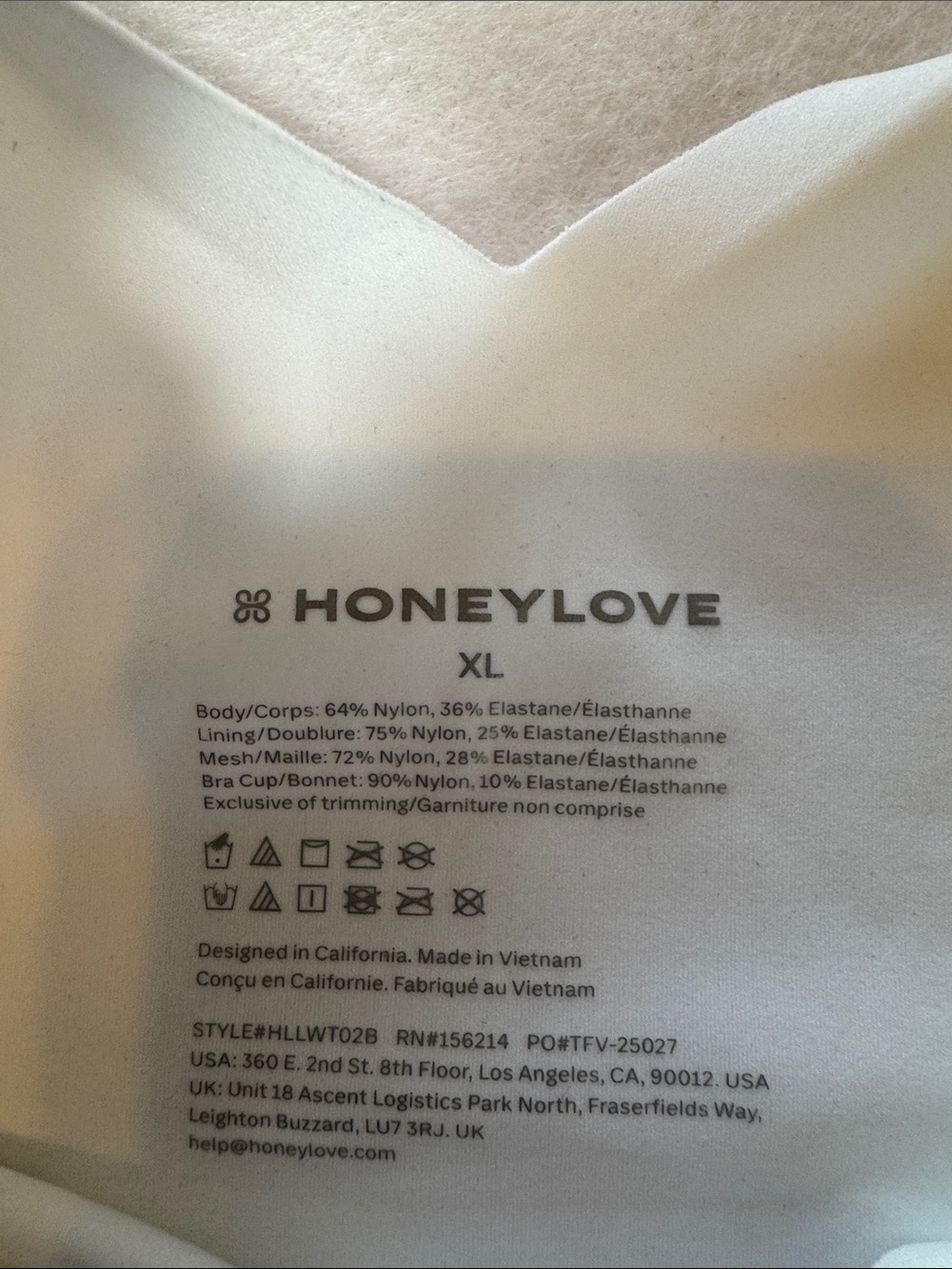 HONEYLOVE White Shapewear Tank Size XL - Picture 3 of 6